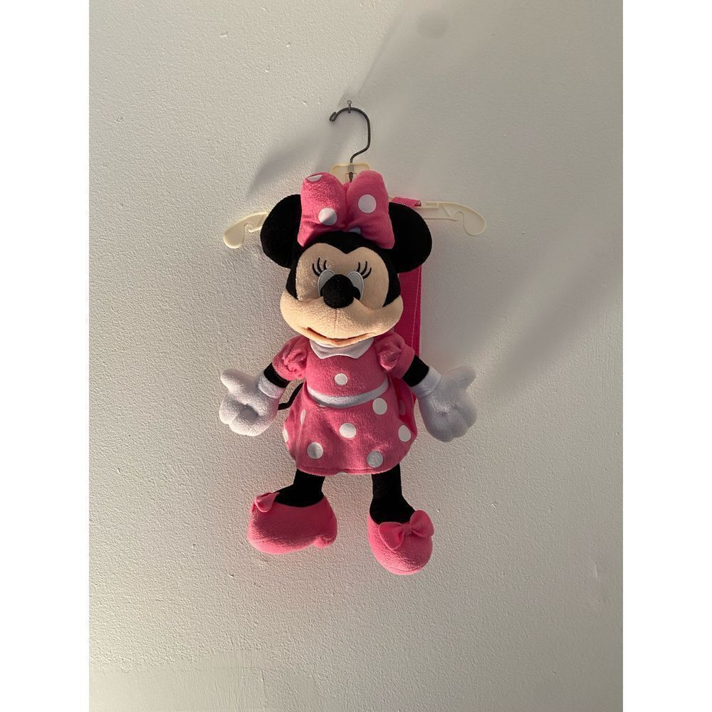 Disney Minnie mouse plush pink polkadot backpack￼￼